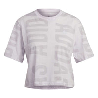 (WMNS) adidas Logo Printed Cropped T-Shirt Asia Sizing 'Pink' HC9163