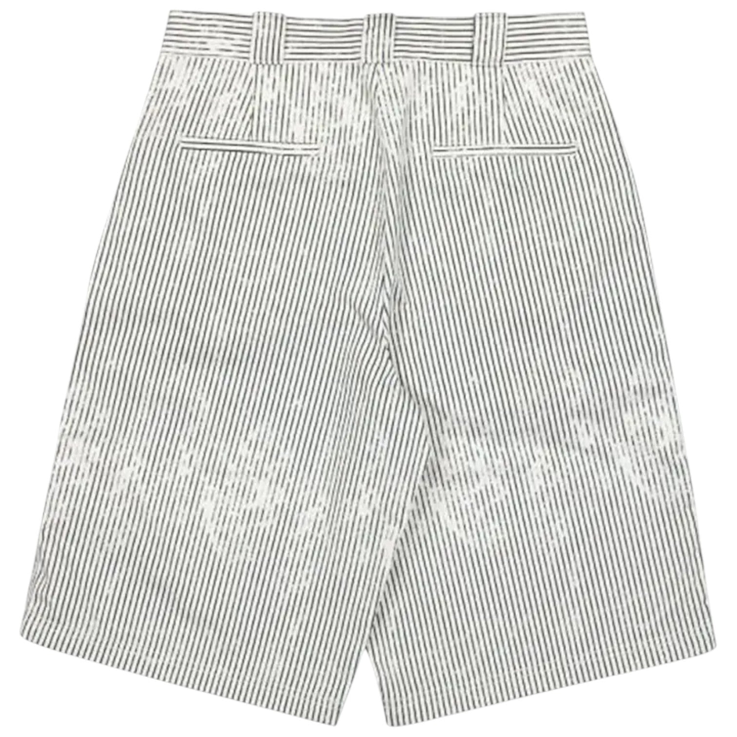 HERON PRESTON Striped Canvas Shorts 'Black' HMCB013S23FAB0011200