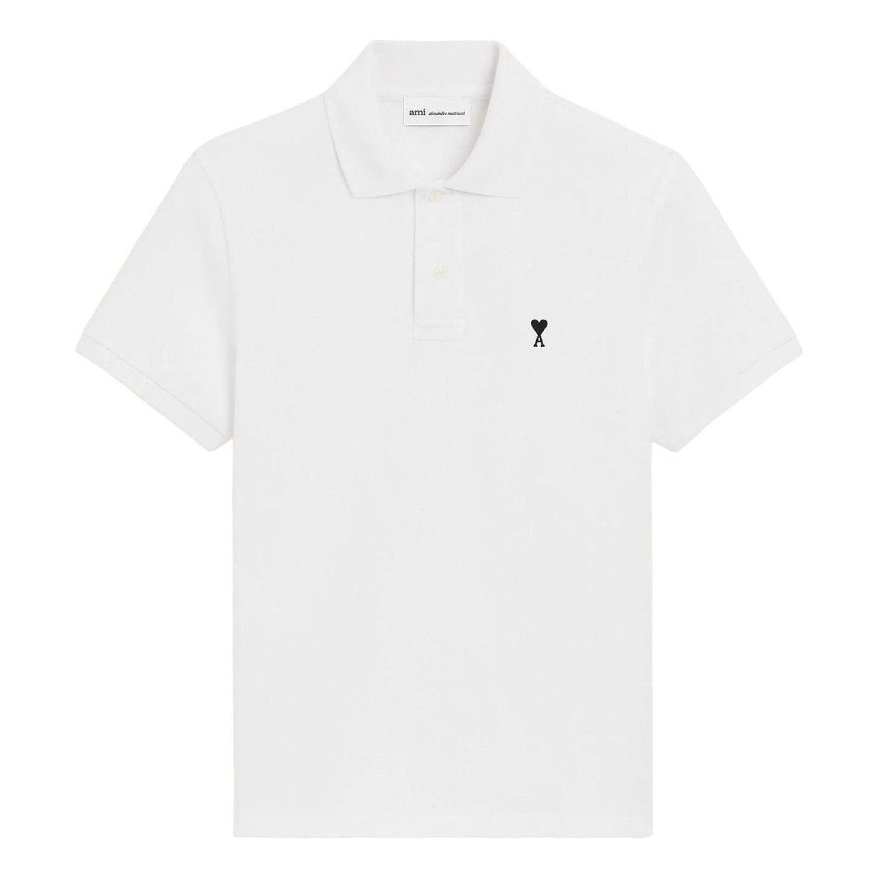 AMI Short Sleeve Ami de Heart Polo Shirt 'White' HPL411-760-100