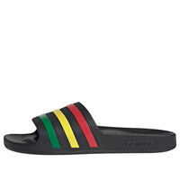 adidas Adilette Aqua Slides 'Core Black Green Ruby' HQ2449