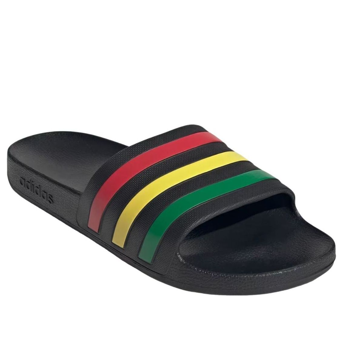 adidas Adilette Aqua Slides 'Core Black Green Ruby' HQ2449