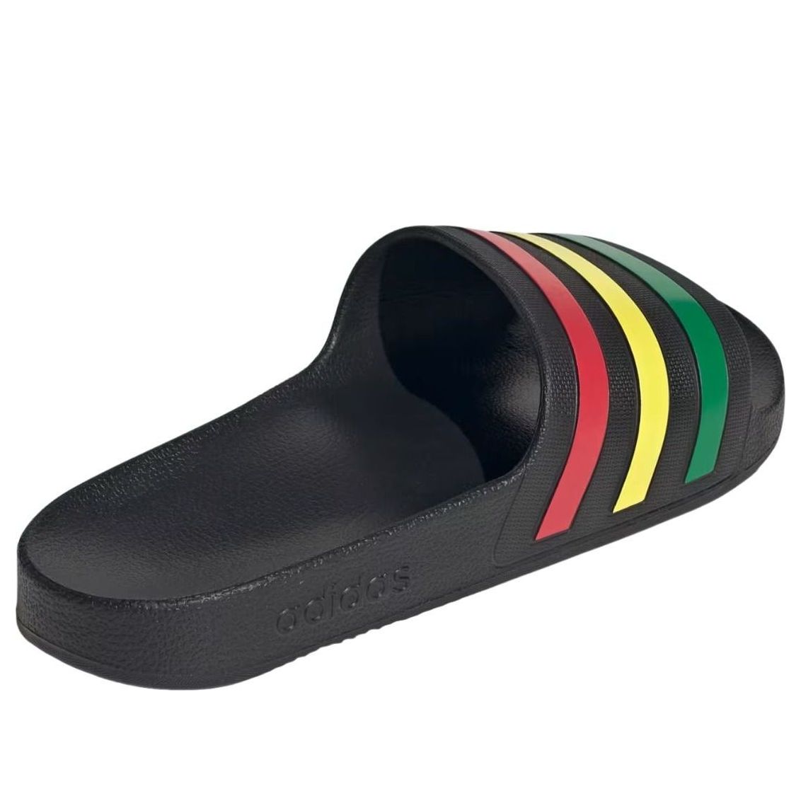 adidas Adilette Aqua Slides 'Core Black Green Ruby' HQ2449