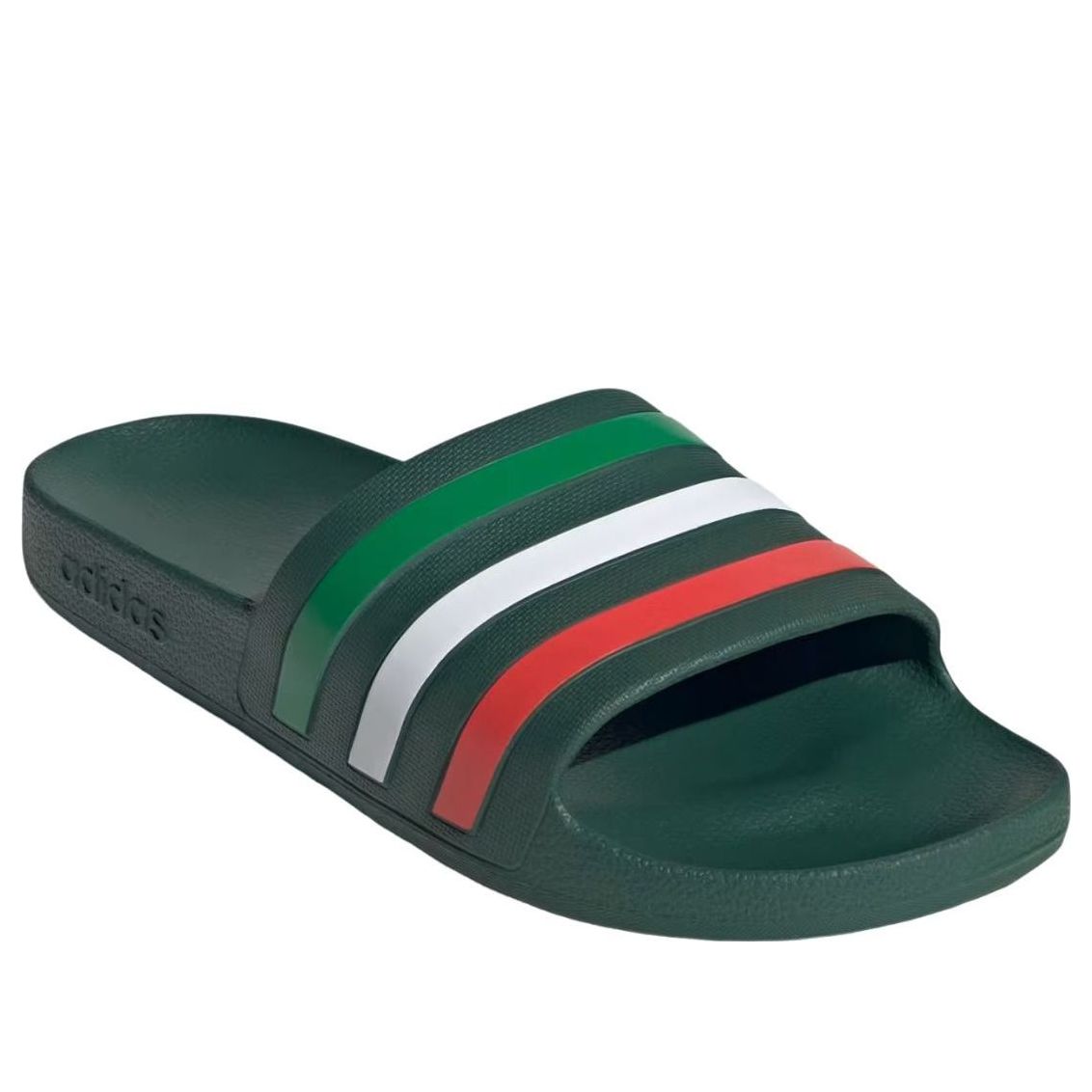 adidas Adilette Aqua Slides 'Team Dark Green Bright Red' HQ2450