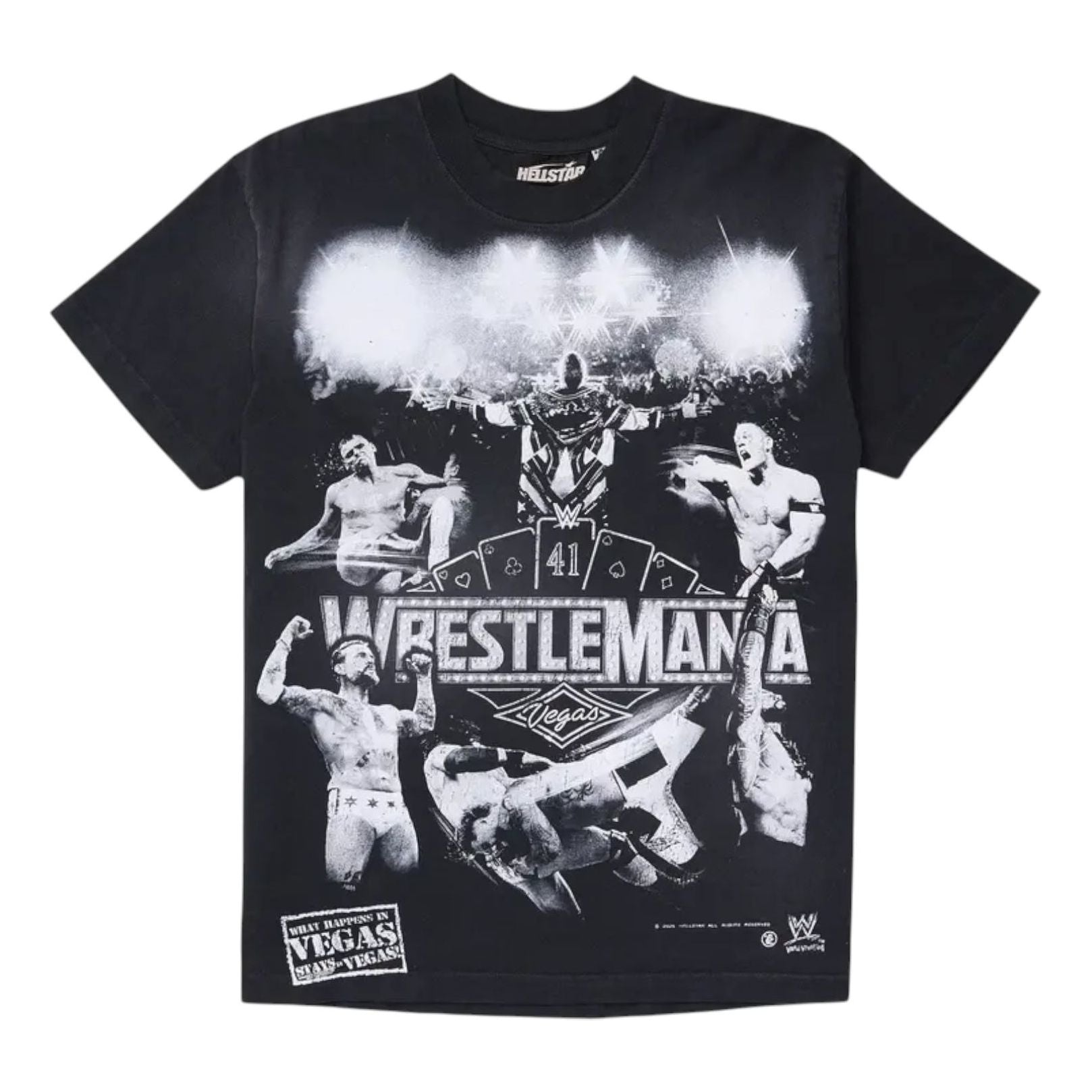 Hellstar x WWE Wrestlemania T-Shirt 'Black' HSWMTEE13-BLK