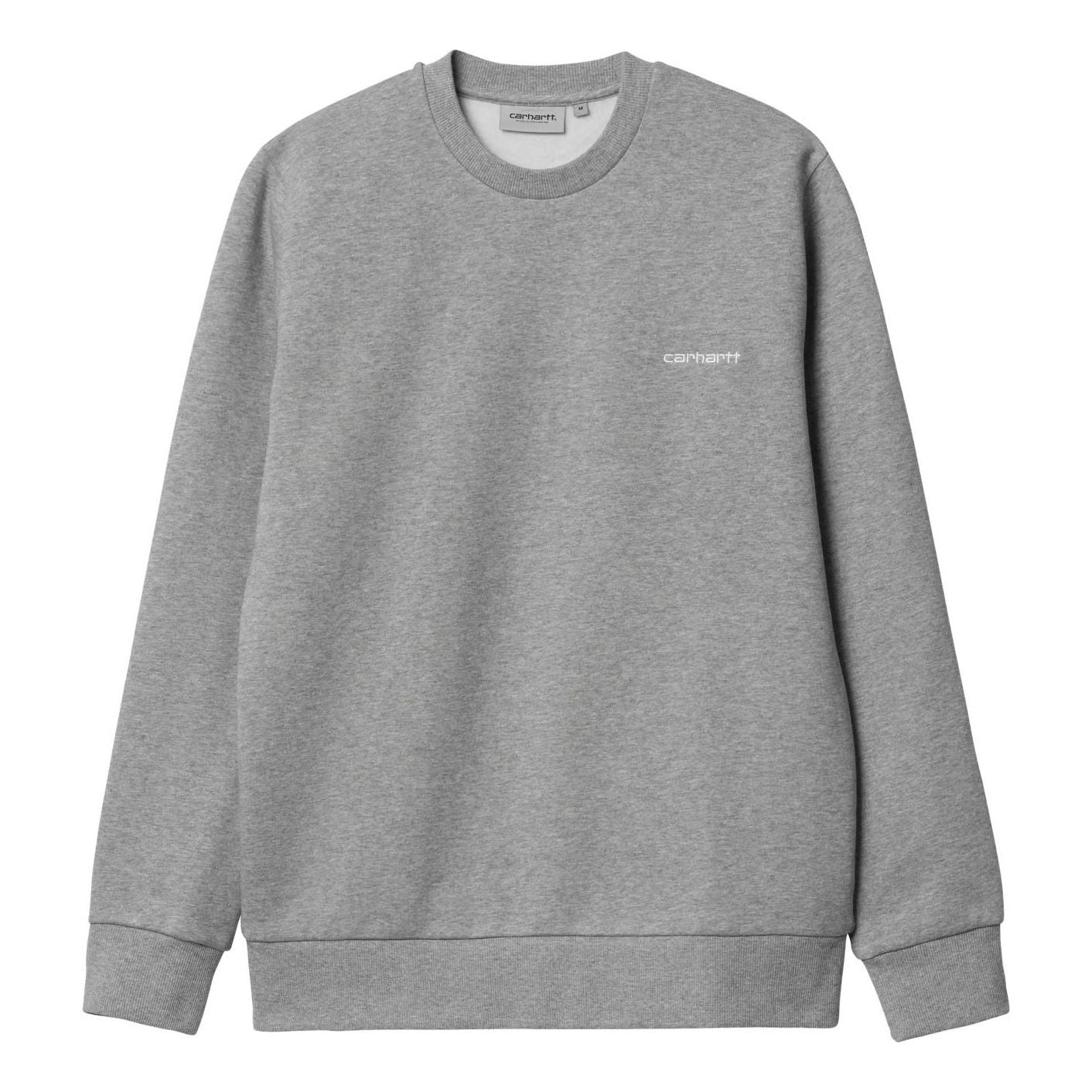 Carhartt WIP Script Embroidery Sweatshirt 'Grey Heather White' I034496-00D-XX