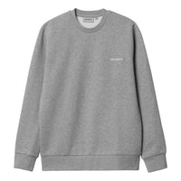 Carhartt WIP Script Embroidery Sweatshirt 'Grey Heather White' I034496-00D-XX