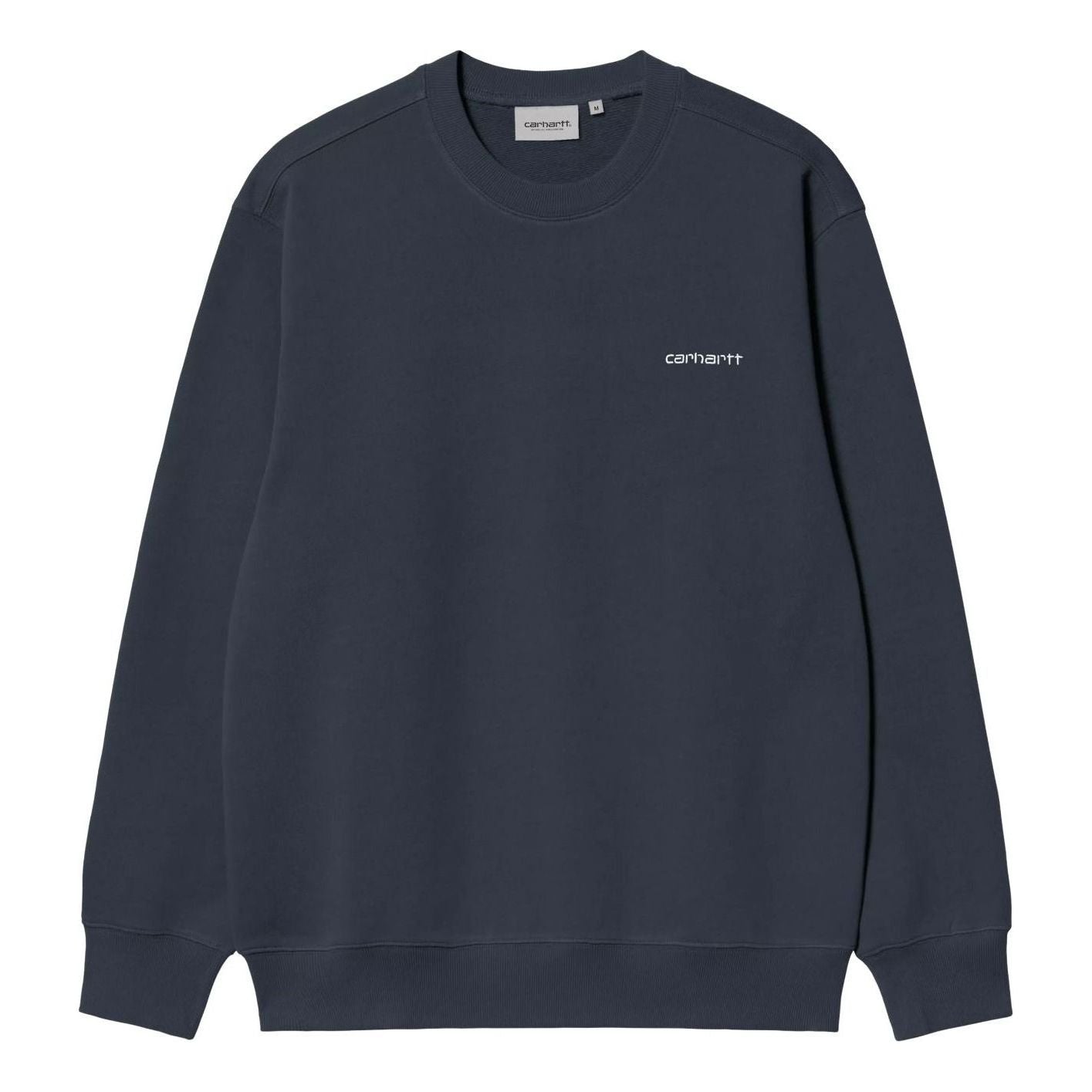Carhartt WIP Script Embroidery Sweatshirt 'Deep Night White' I034496-38L-XX