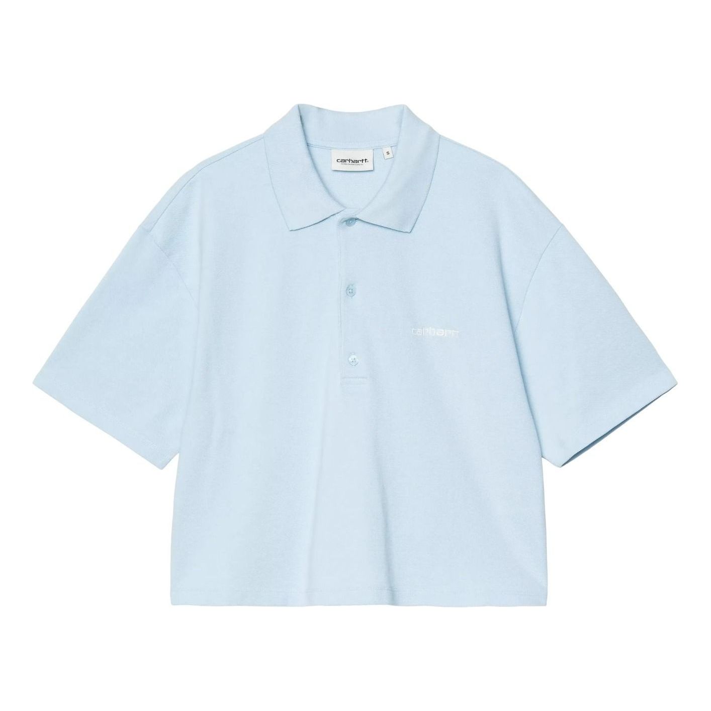 (WMNS) Carhartt WIP S/S Script Polo T-Shirt 'Icaria White' I034553-3M3-XX