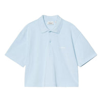 (WMNS) Carhartt WIP S/S Script Polo T-Shirt 'Icaria White' I034553-3M3-XX