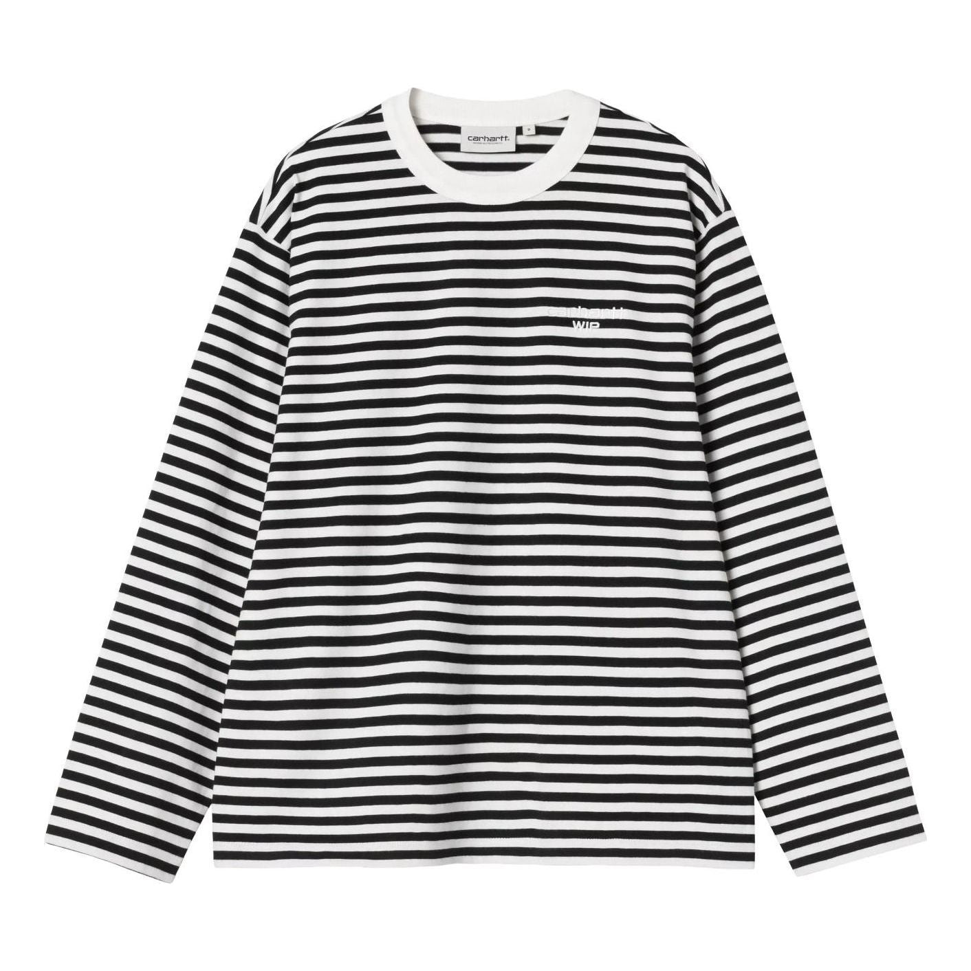 (WMNS) Carhartt WIP L/S Ezra T-Shirt 'Ezra Stripe Black' I036345-3KR-XX