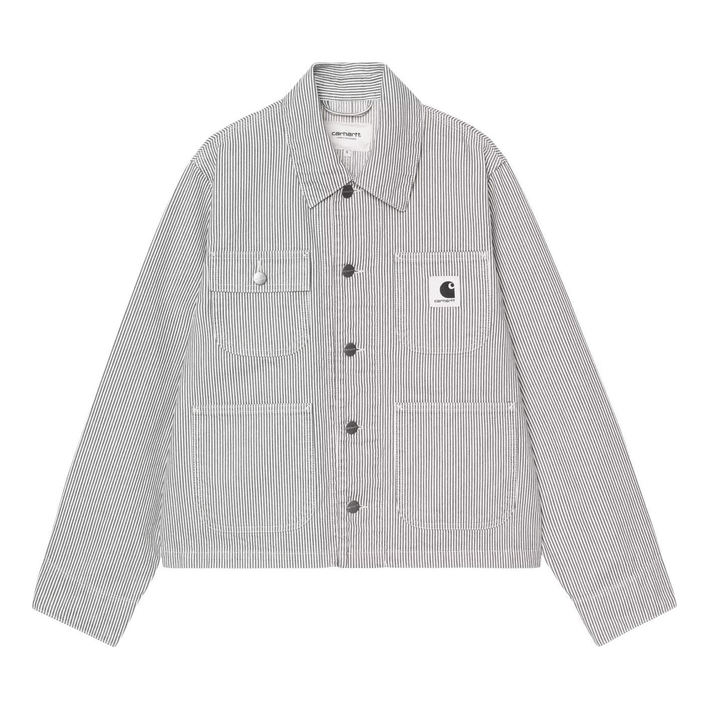 (WMNS) Carhartt WIP Mercer Chore Mercer Stripe Coat 'Graphite' I036511-3OK-06