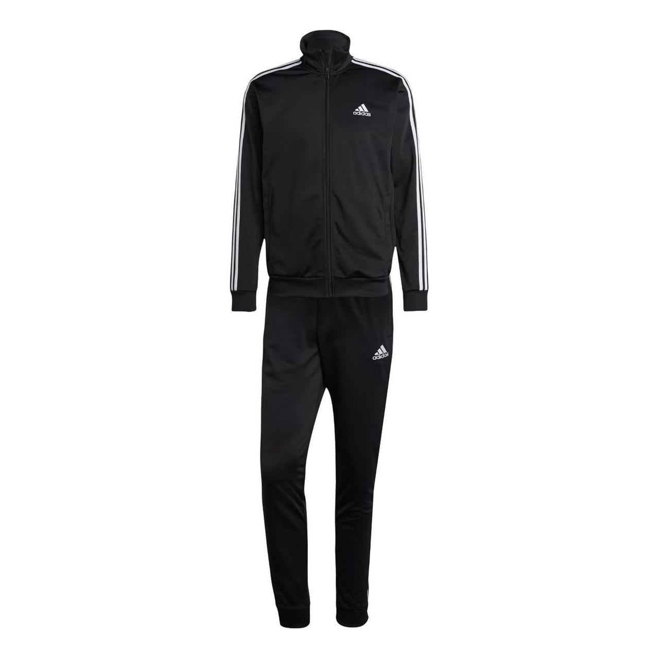 adidas Basic 3-Stripes Tricot Tracksuit Asia Sizing 'Black' IC6747