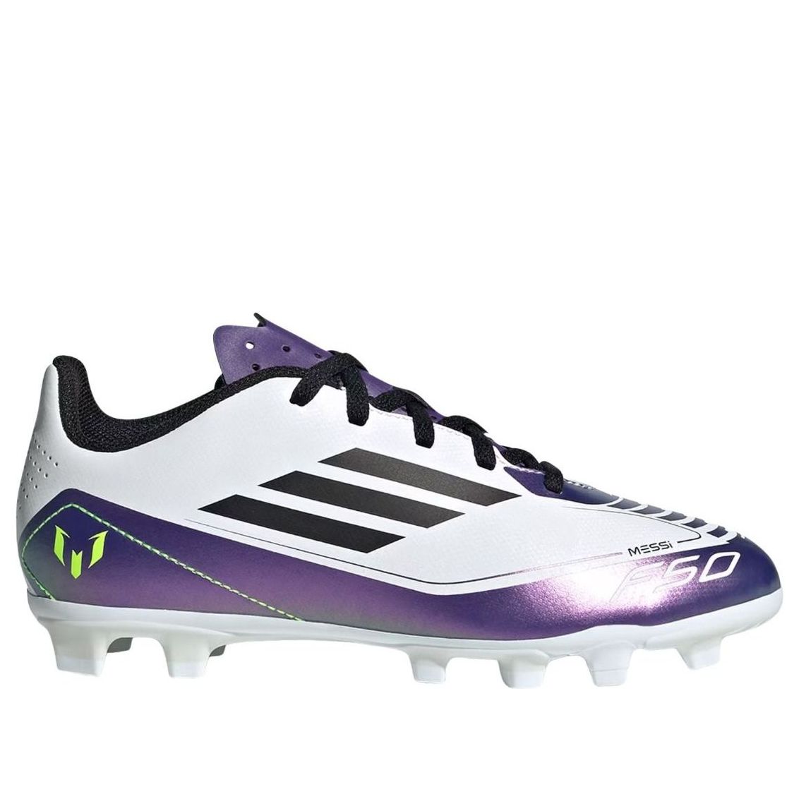 (PS) adidas Messi F50 Club FXG 'White Unity Purple' IE9088
