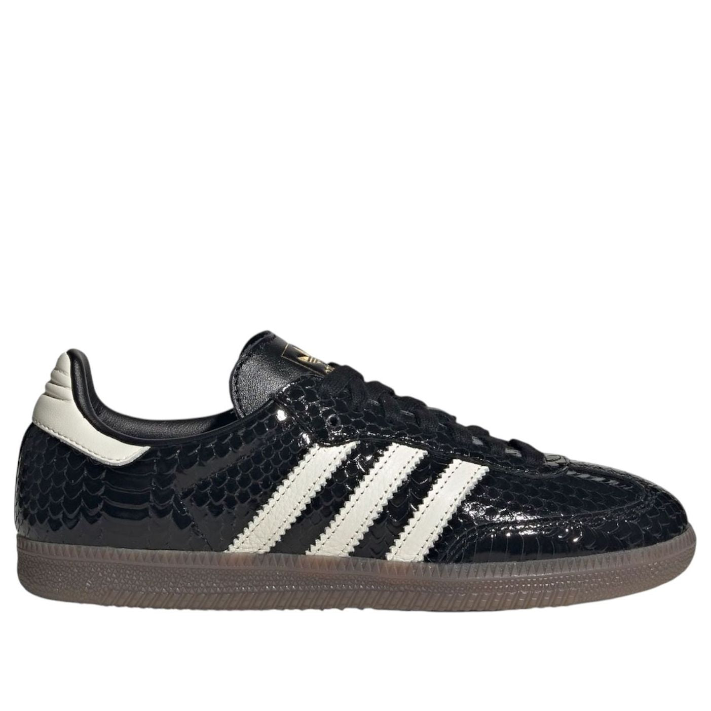 (WMNS) adidas Samba Patent Snakeskin 'Black Off White' IH9015