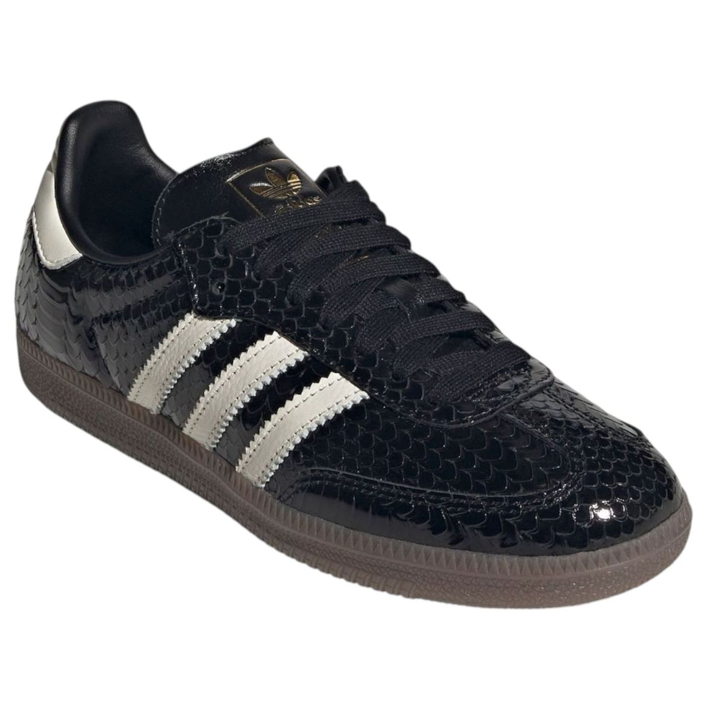 (WMNS) adidas Samba Patent Snakeskin 'Black Off White' IH9015