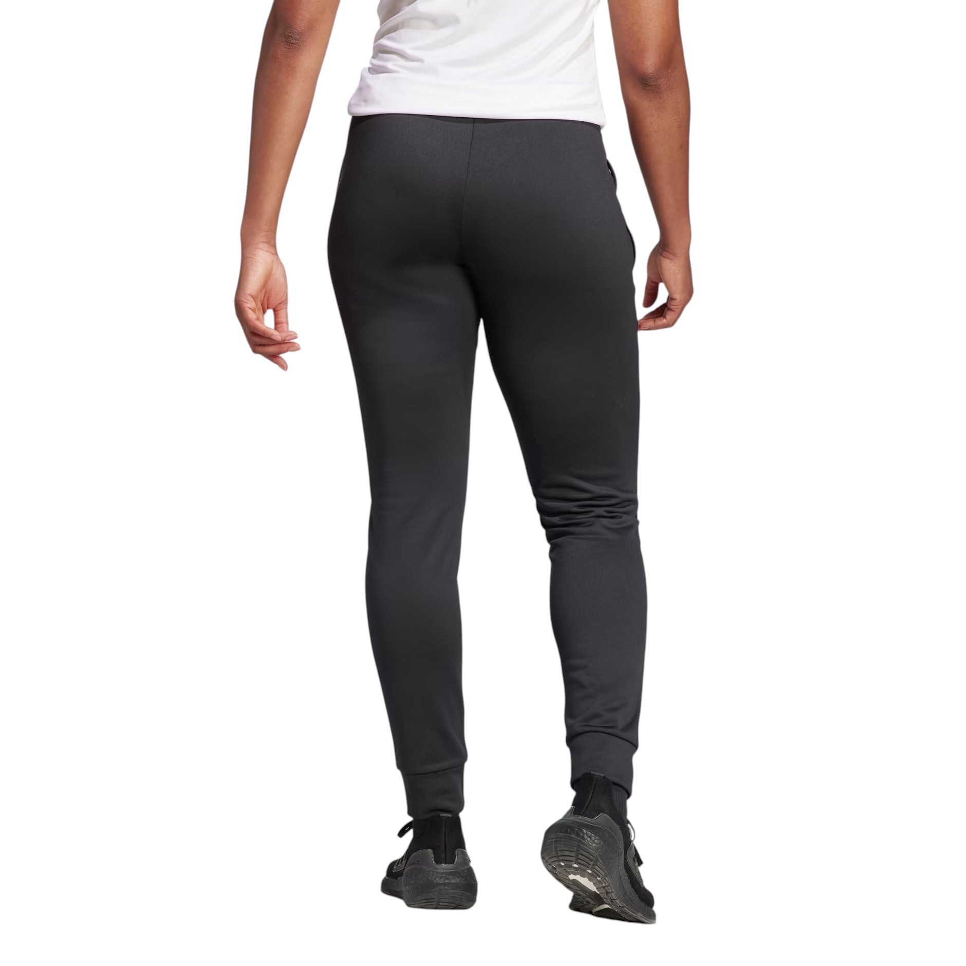 (WMNS) adidas AEROREADY Game and Go Regular Tapered Fleece Pants Asia Sizing 'Black White' IM2678