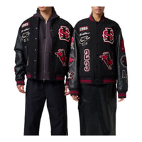 Air Jordan x Levi's Varsity Jacket Asia Sizing 'Black Gym Red' IM6739-010