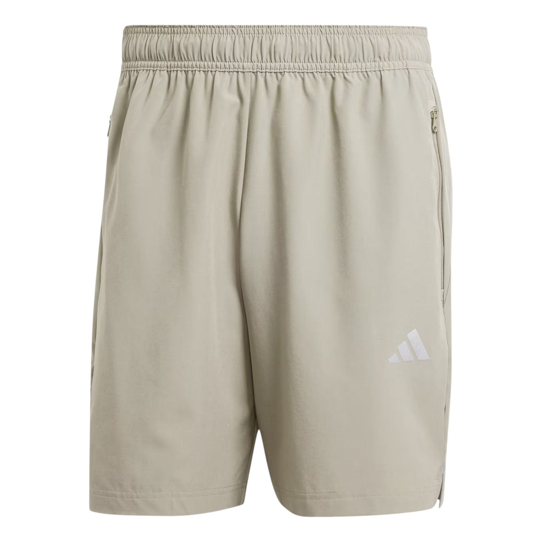 adidas Gym+ Training 3-Stripes Woven Shorts Asia Sizing 'Silver Pebble' IM7483