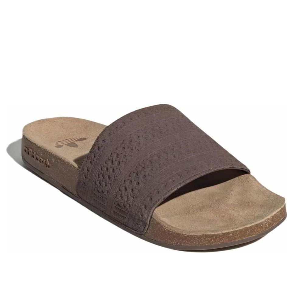 adidas Originals Adilette Slides Asia Sizing 'Brown Gum' JH5493