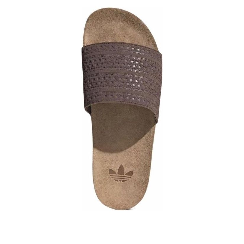 adidas Originals Adilette Slides Asia Sizing 'Brown Gum' JH5493