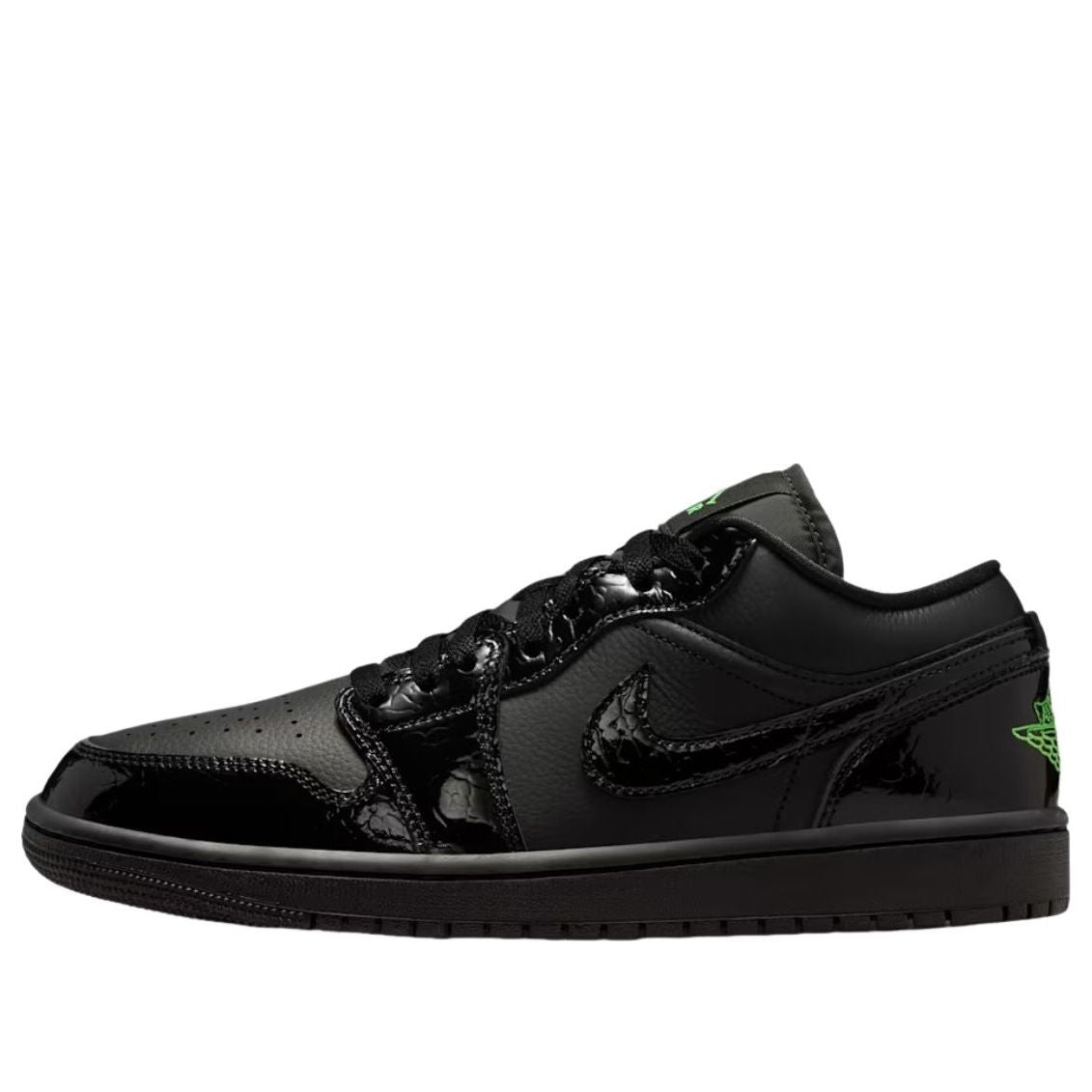 (WMNS) Air Jordan 1 Low 'Black Scream Green' IQ9701-010