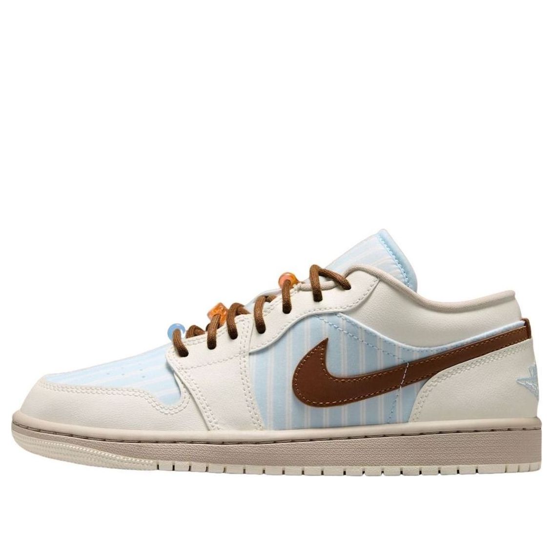 (WMNS) Air Jordan 1 Low Pinstripe Pack 'Hydrogen Blue Cream' IR7553-422