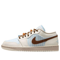 (WMNS) Air Jordan 1 Low Pinstripe Pack 'Hydrogen Blue Cream' IR7553-422