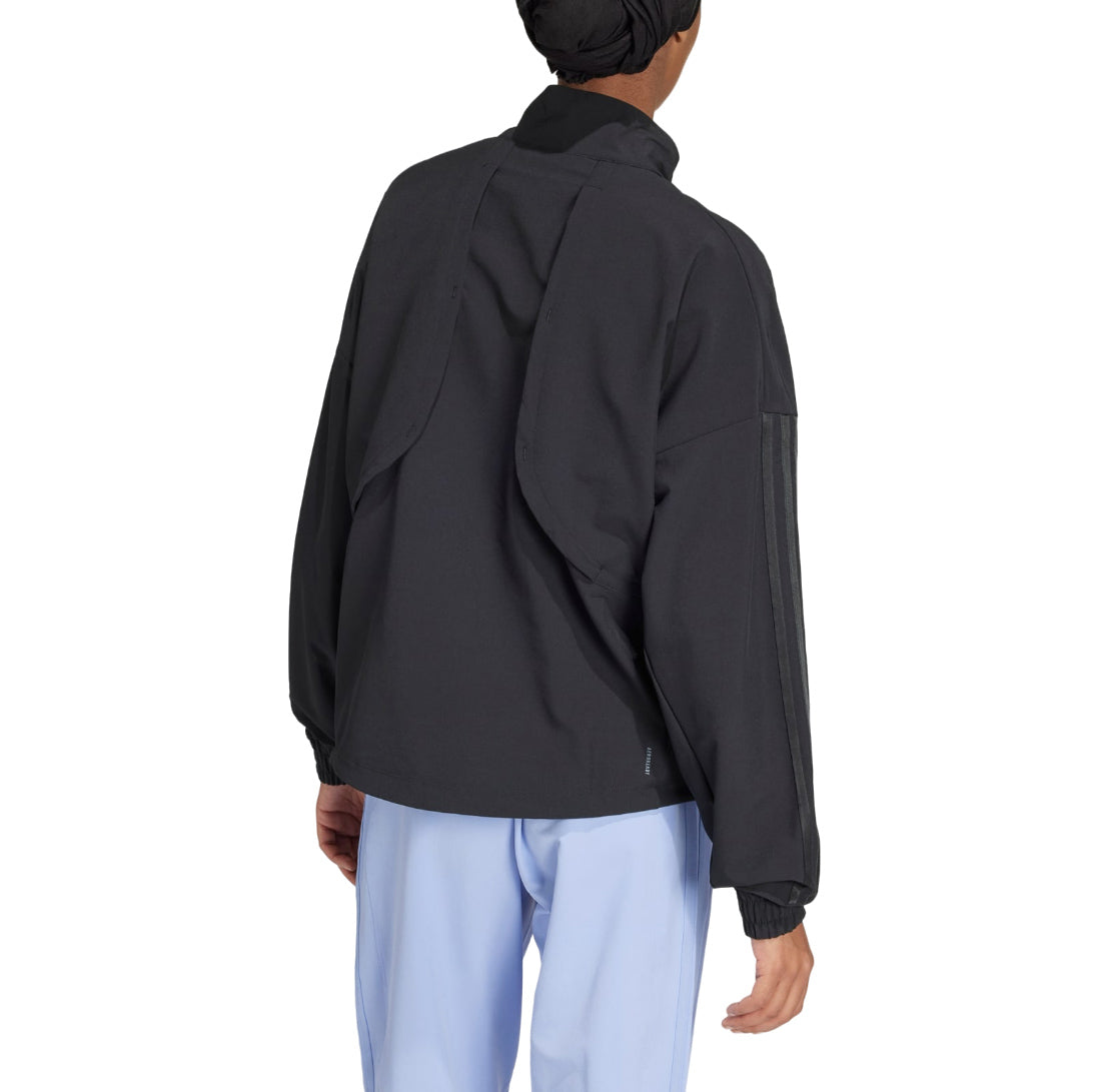 (WMNS) adidas Pacer All Gym Tonal 3-Stripes Woven Jacket Asia Sizing 'Black' IW8167