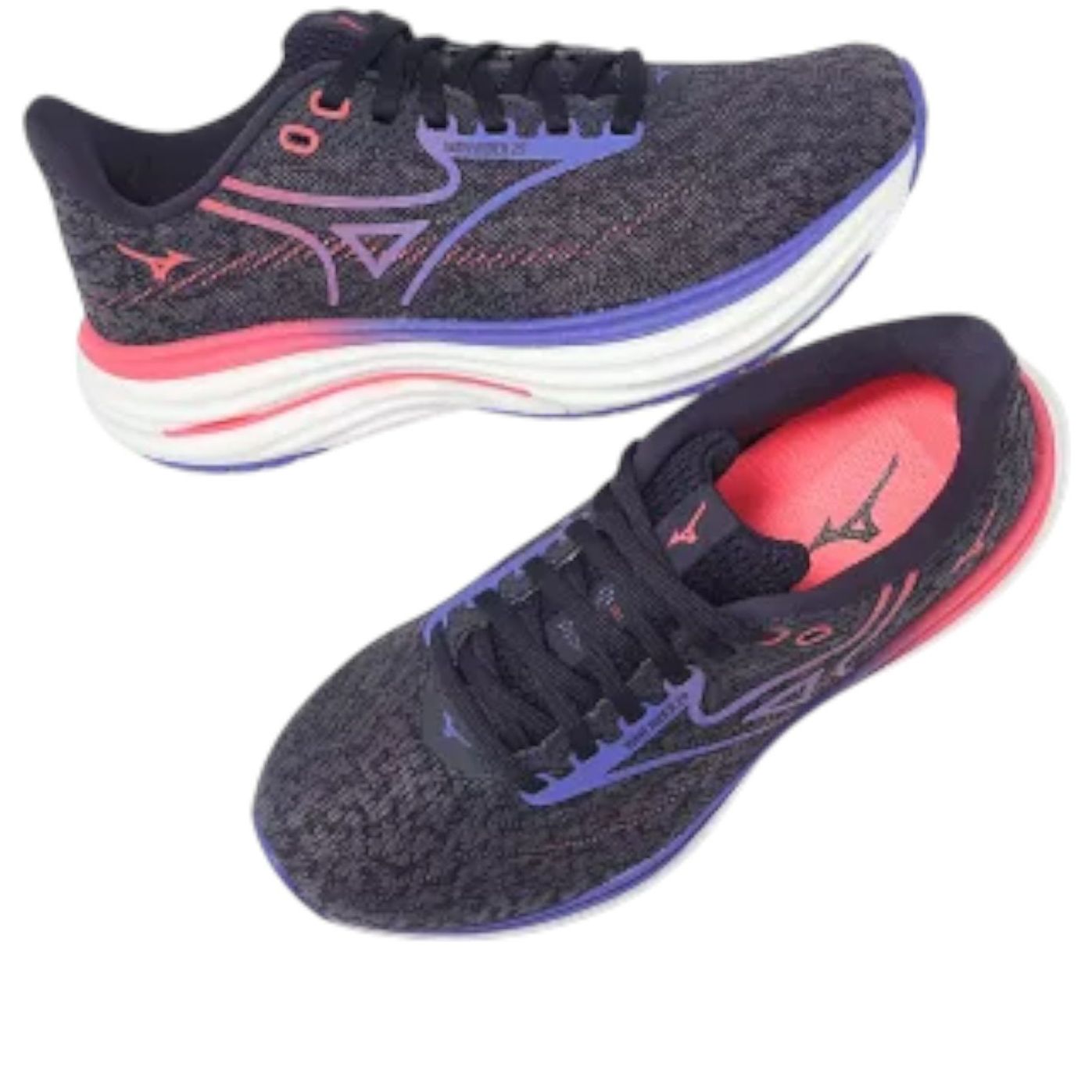 (WMNS) Mizuno Wave Rider 29 Super Wide 'Navy Purple' J1GD250621