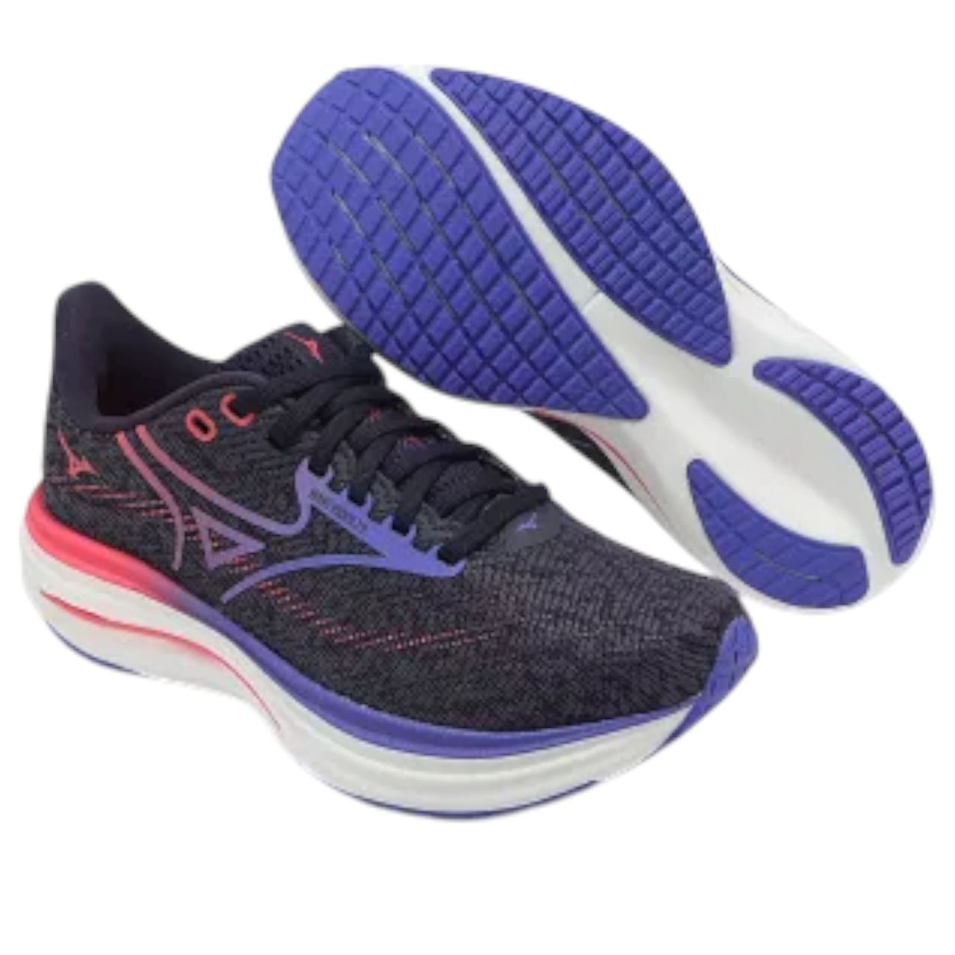 (WMNS) Mizuno Wave Rider 29 Super Wide 'Navy Purple' J1GD250621