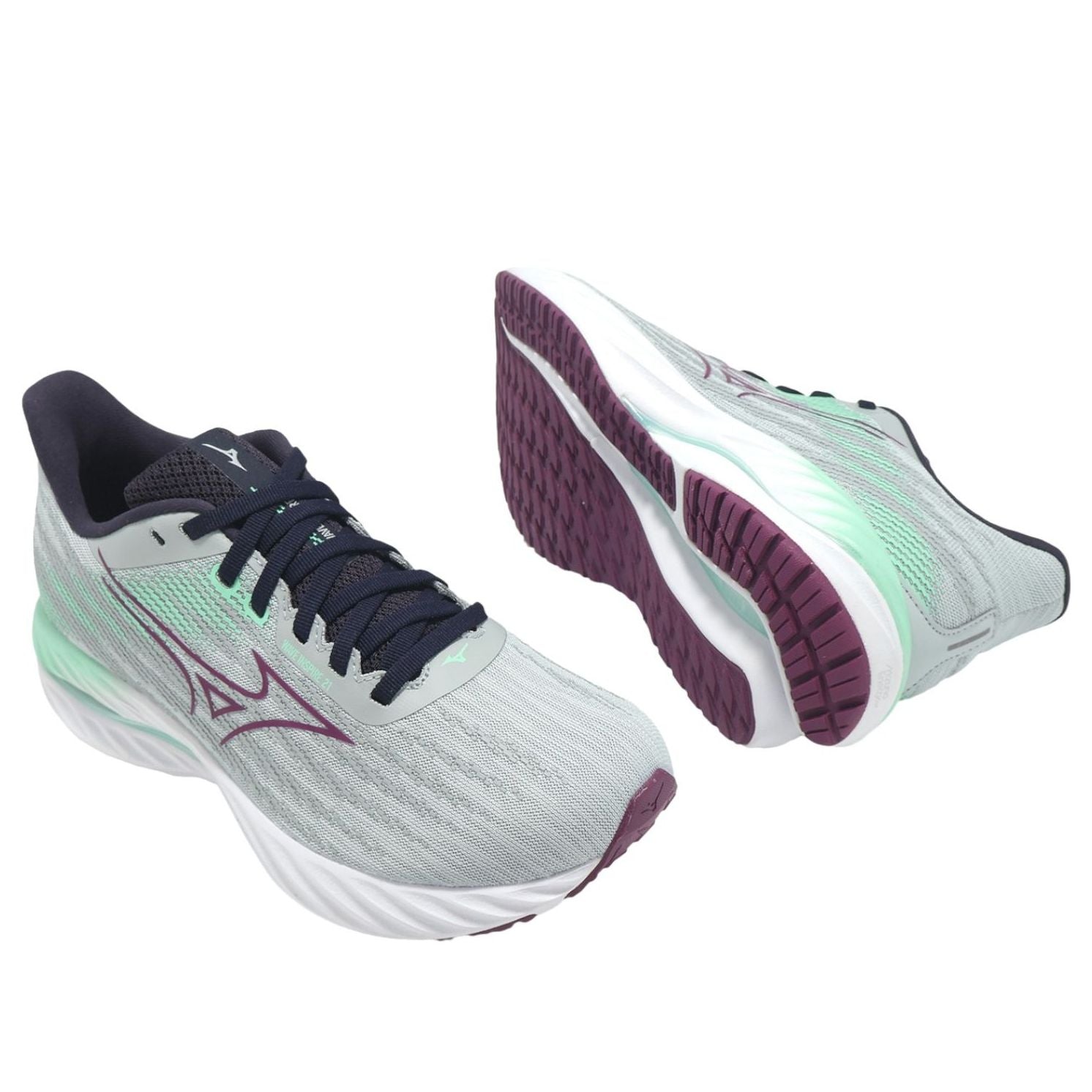 (WMNS) Mizuno Wave Inspire 21 Super Wide 'Grey Green' J1GD254673