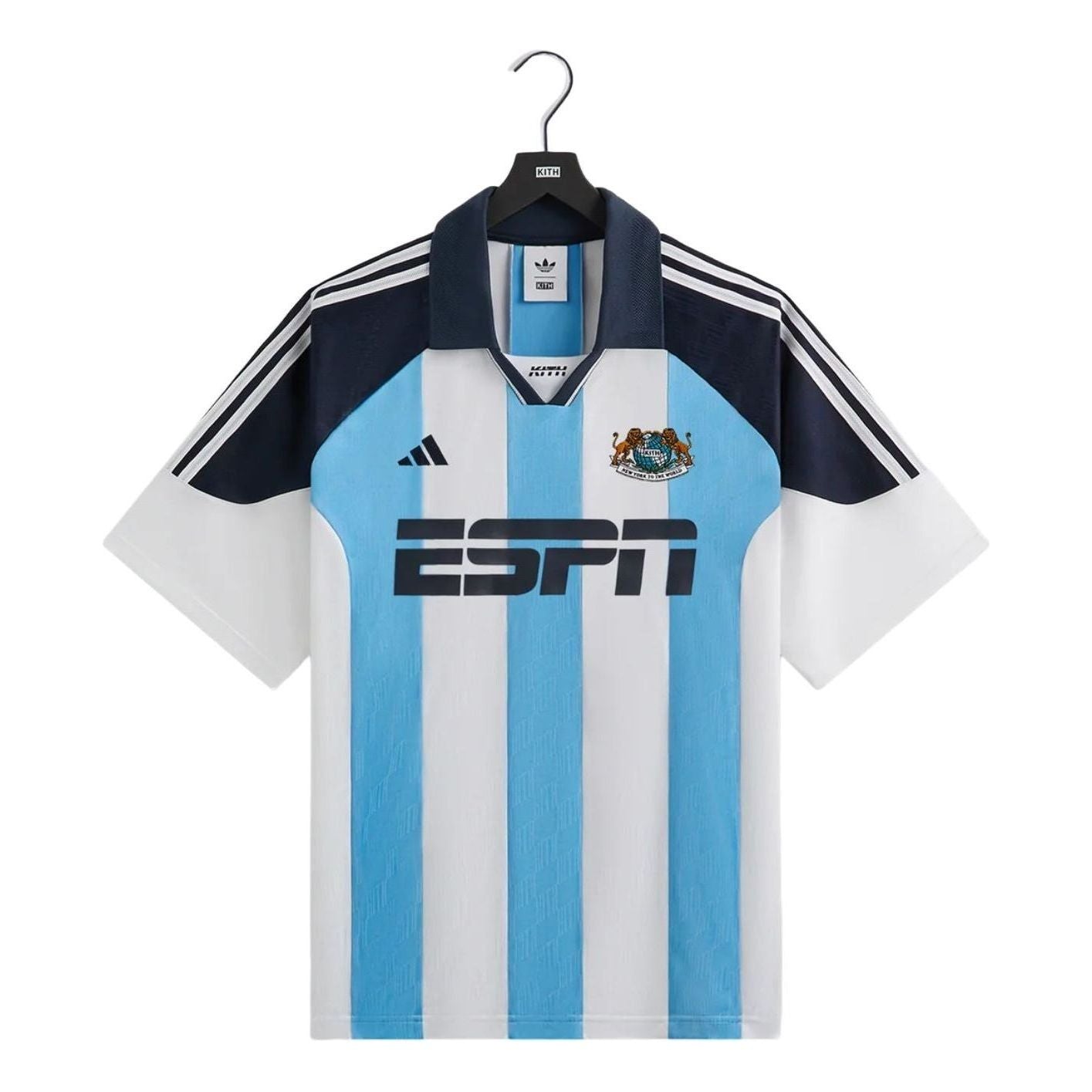 KITH For Adidas Football Espn Jersey Asia Sizing 'White Blue' JF3233