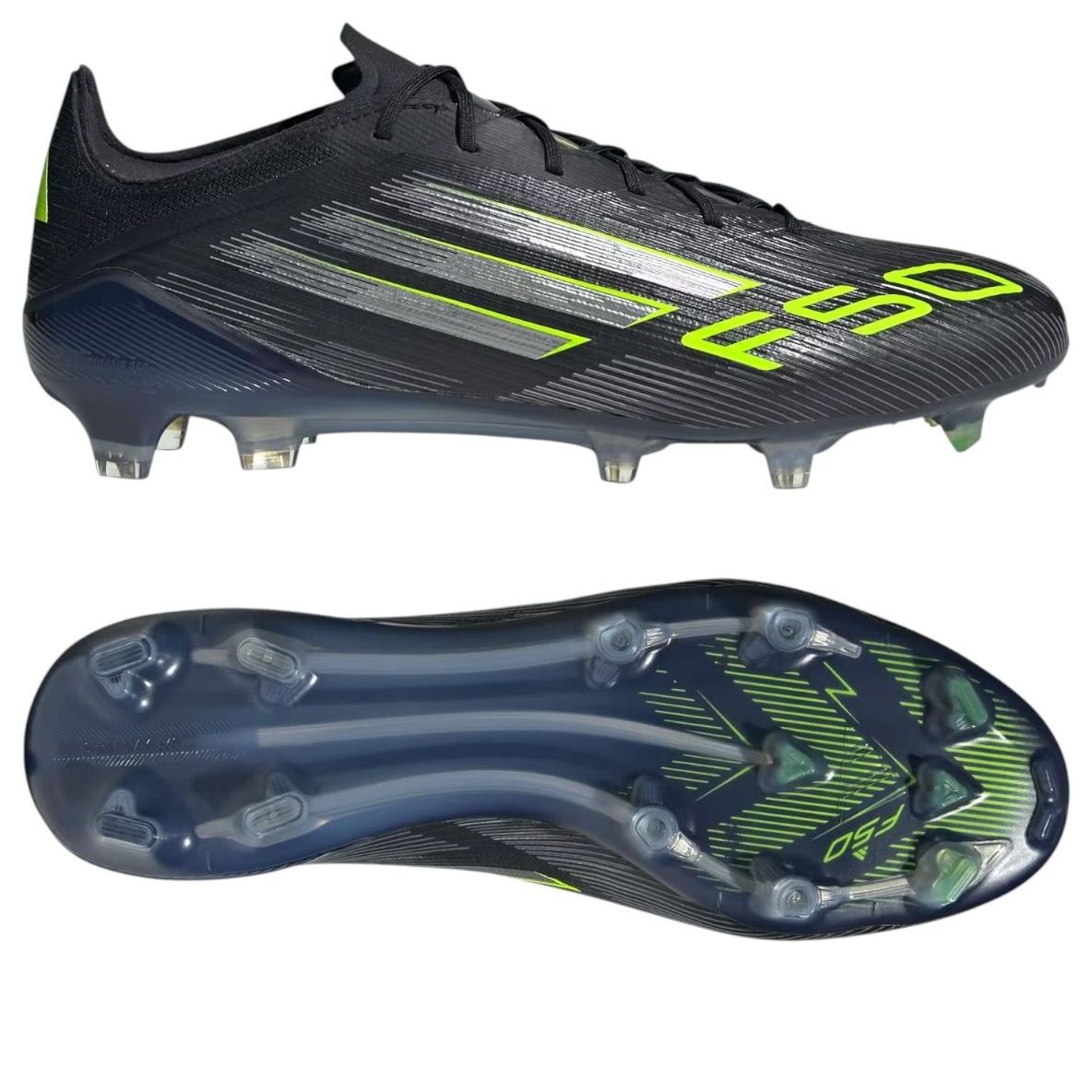 adidas F50 elite FG 'Black Iron Metallic Lucid Lemon' JH7616