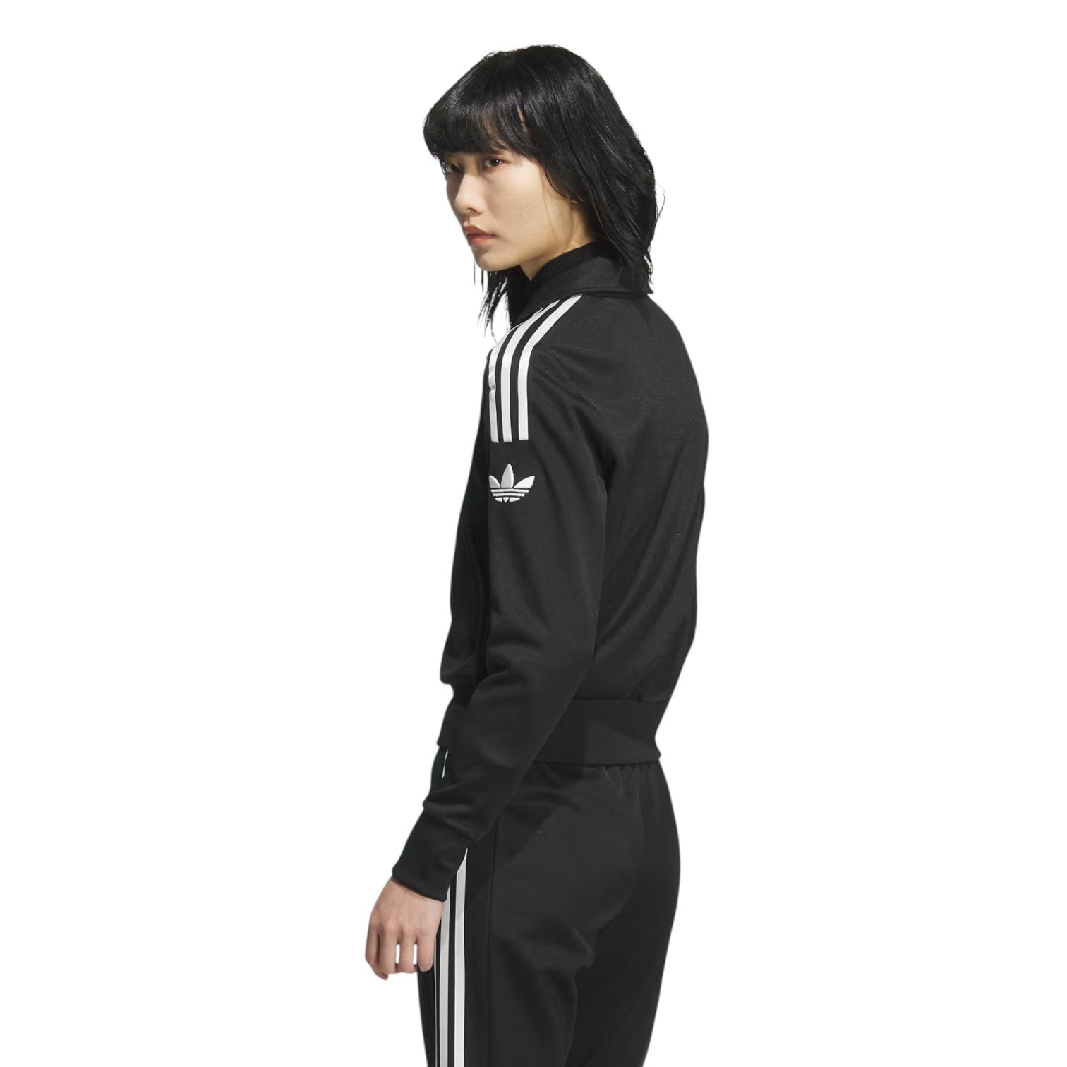 (WMNS) adidas Retro Trefoil Sports Jacket 'Black' JI7536