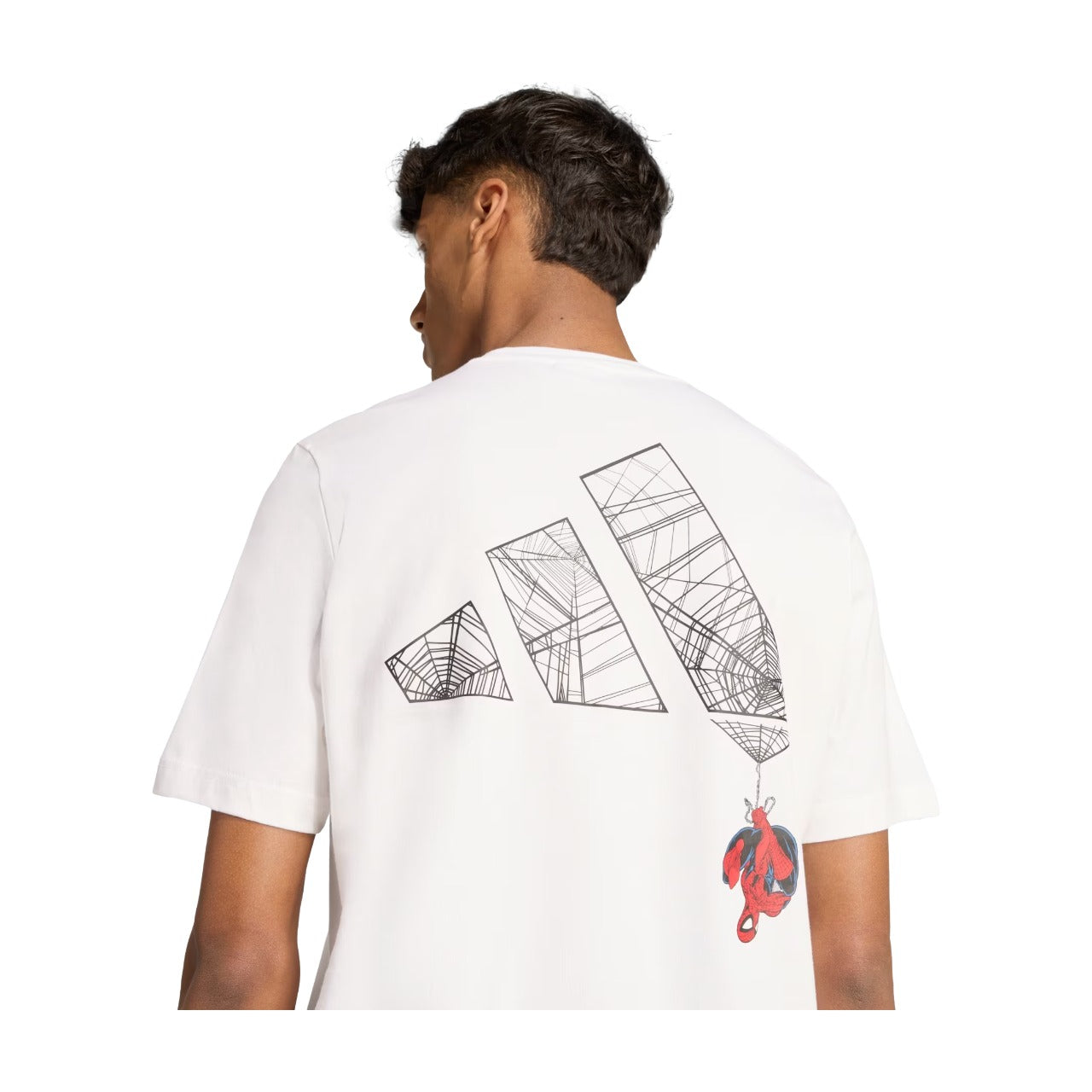 adidas Marvel Web Logo T-Shirt 'Spider-Man White' JL8056
