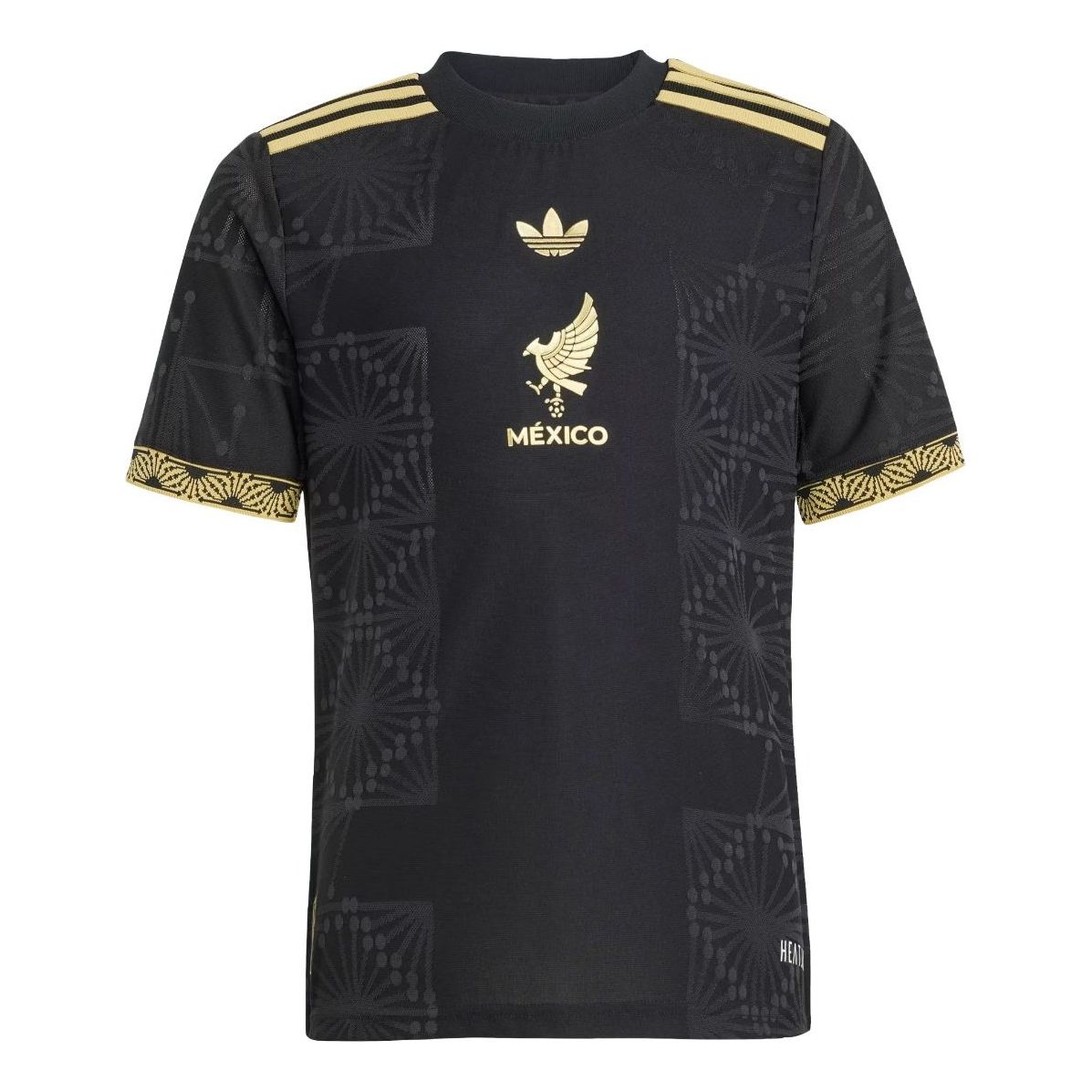 (GS) adidas Mexico 25 Gold Jersey 'Black' JM2535