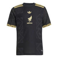 (GS) adidas Mexico 25 Gold Jersey 'Black' JM2535