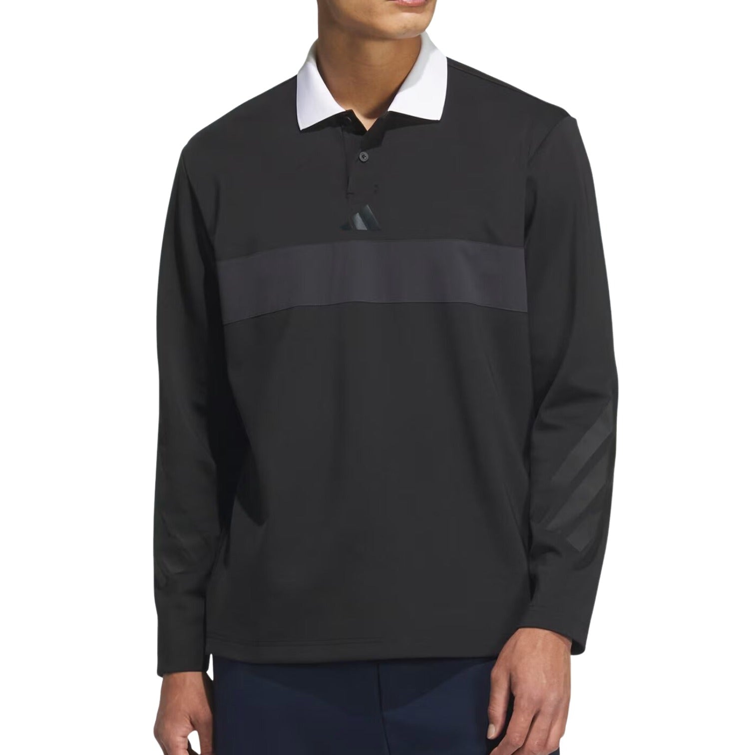 adidas Long Sleeve Polo Shirt 'Black' JM9583