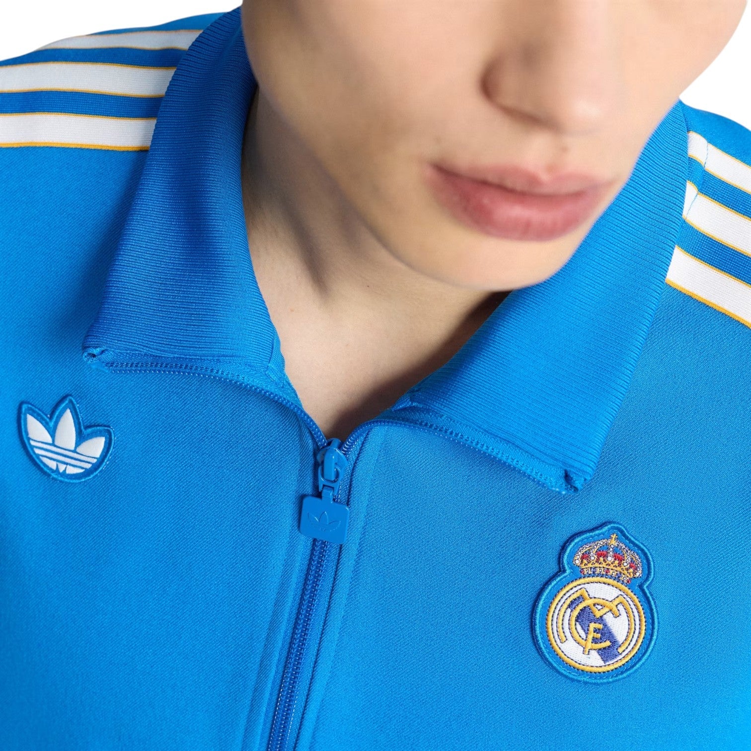 adidas Real Madrid Terrace Icons Track Top 'Blue Bird White' JN3058