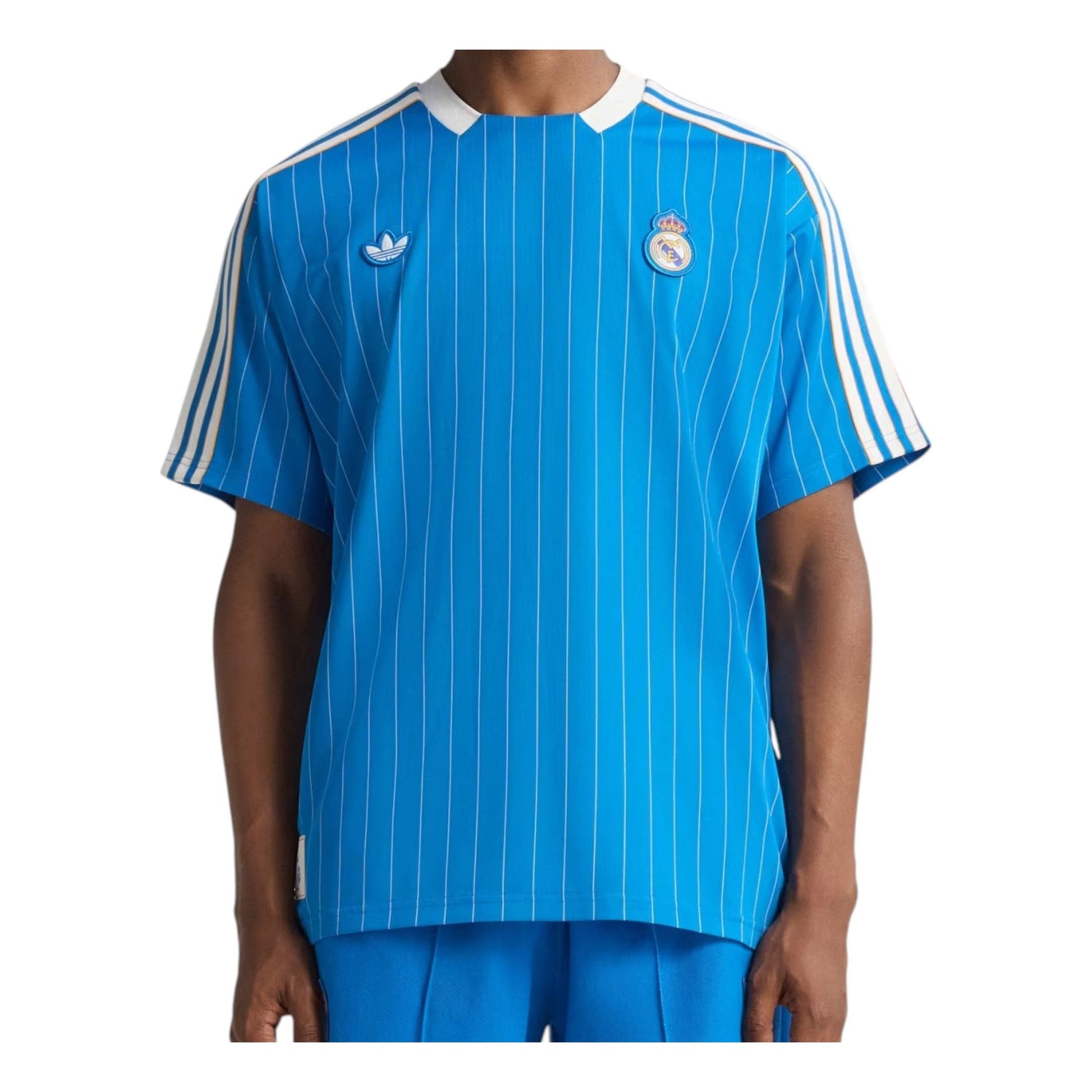 adidas Real Madrid Terrace Icon Jersey Asia Sizing 'Blue Bird' JN3060