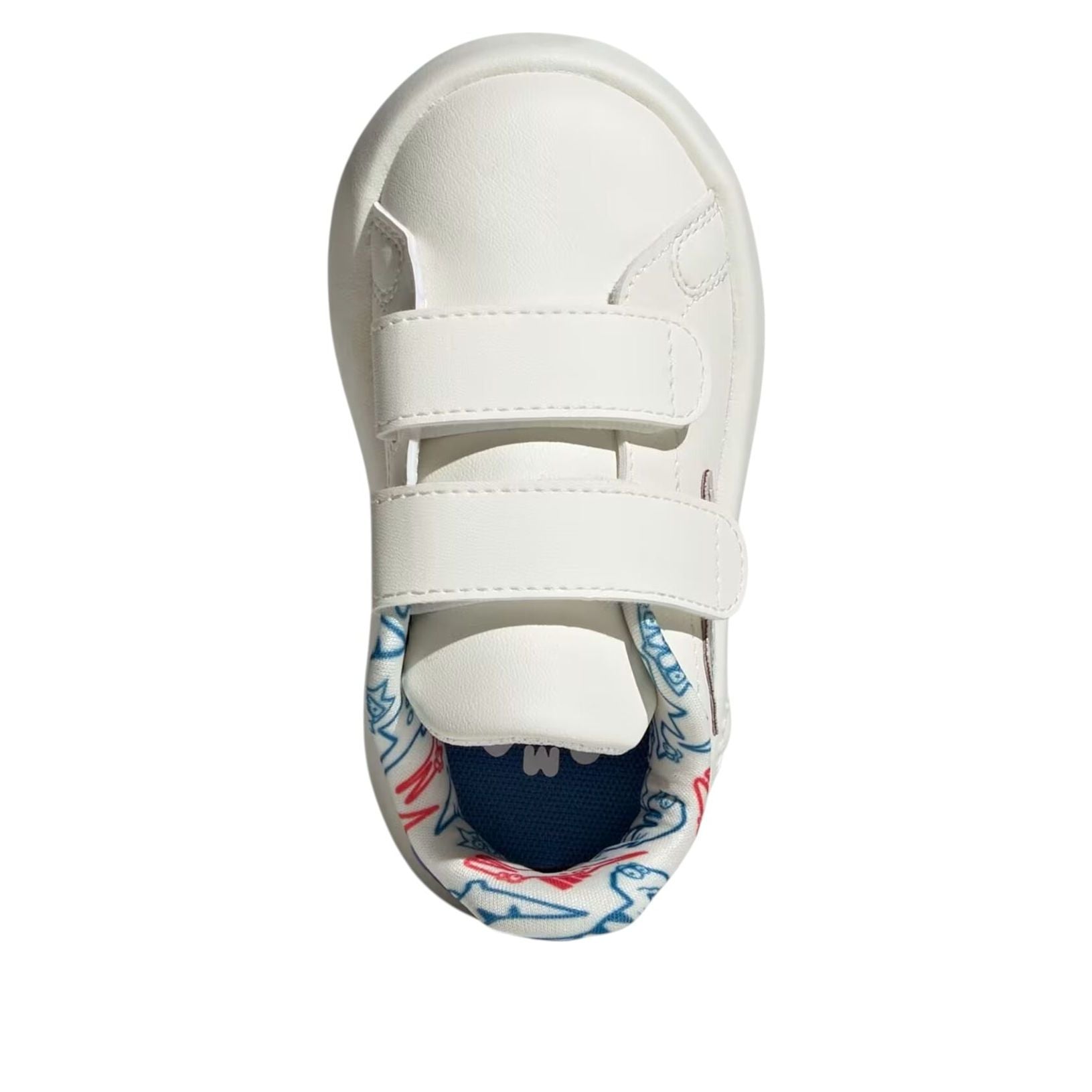 (TD) adidas Advantage Dino 'White Bright Royal Red' JP6163