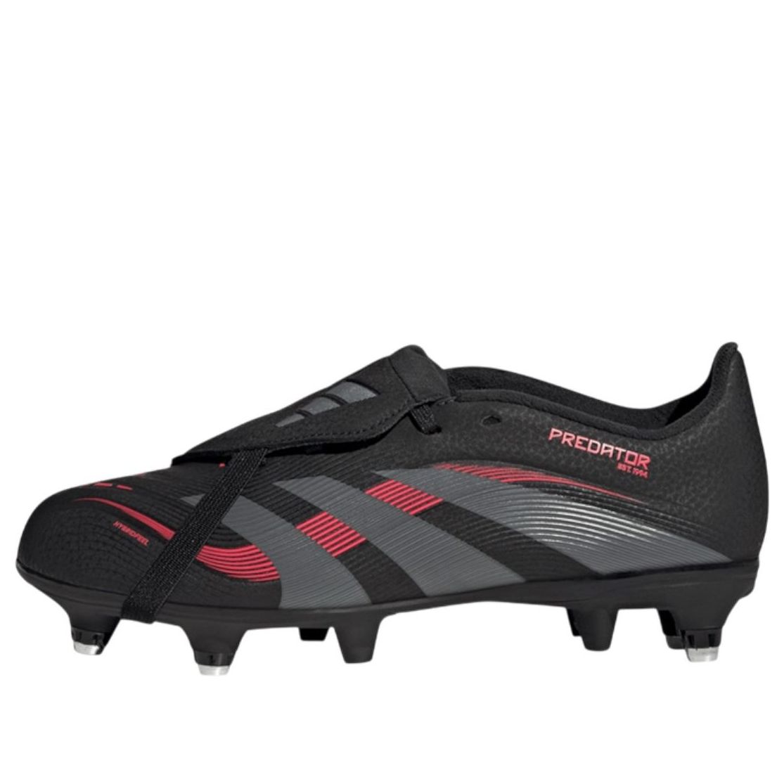 (GS) adidas Predator League Fold-Over Tongue SG 'Core Black Grey Four Lucid Red' JP9862