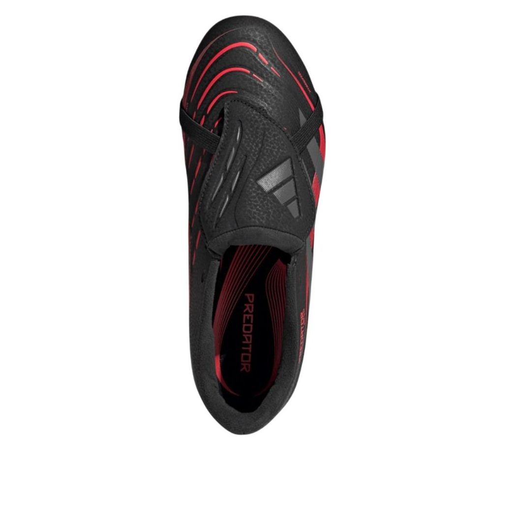 (GS) adidas Predator League Fold-Over Tongue SG 'Core Black Grey Four Lucid Red' JP9862