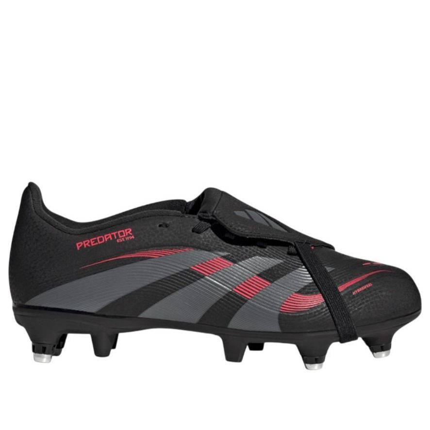 (GS) adidas Predator League Fold-Over Tongue SG 'Core Black Grey Four Lucid Red' JP9862