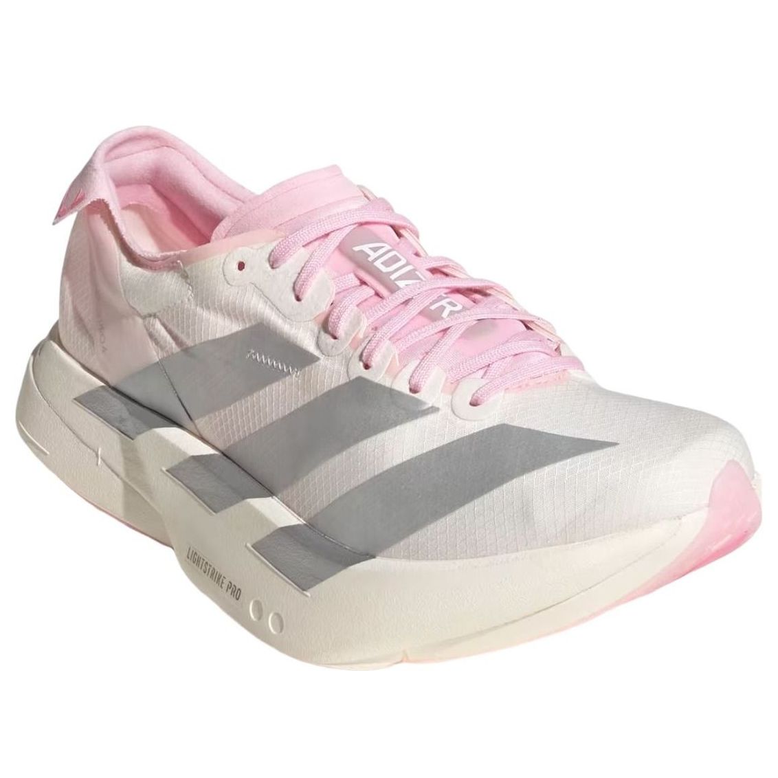 (WMNS) adidas Adizero Adios Pro 4 'White Silver Metallic Clear Pink' JQ4446