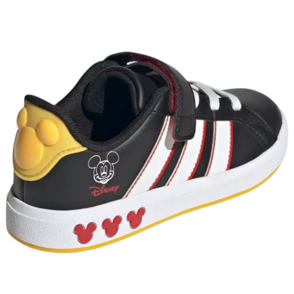 (GS) adidas x Disney Mickey Mouse Grand Court 'Core Black White' JQ7829