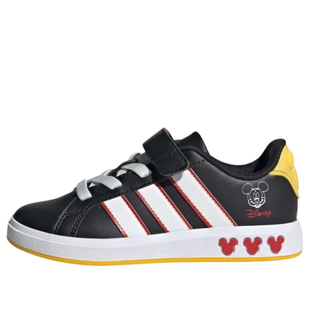 (GS) adidas x Disney Mickey Mouse Grand Court 'Core Black White' JQ7829