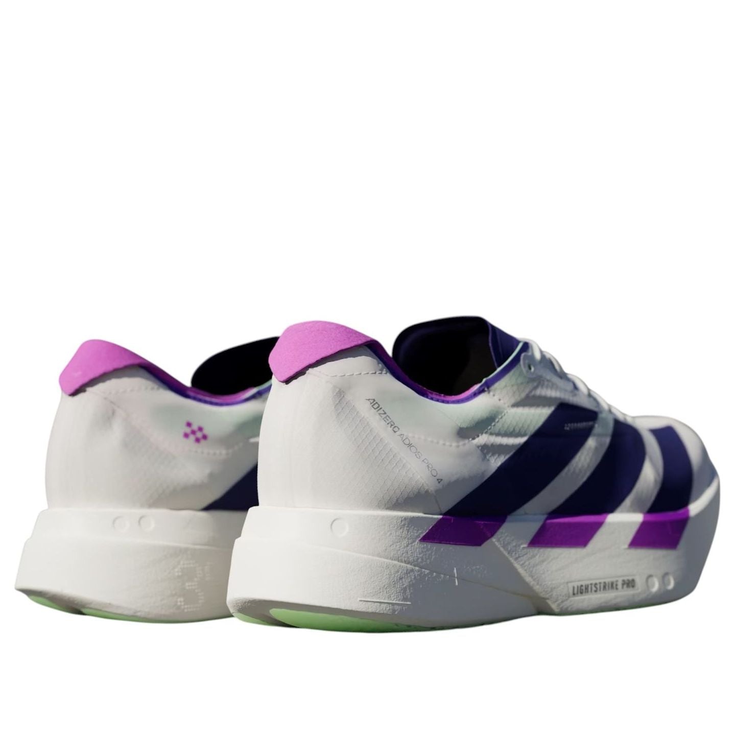 adidas Adizero Adios Pro 4 'White Collegiate Purple Lime Burst' JR1656