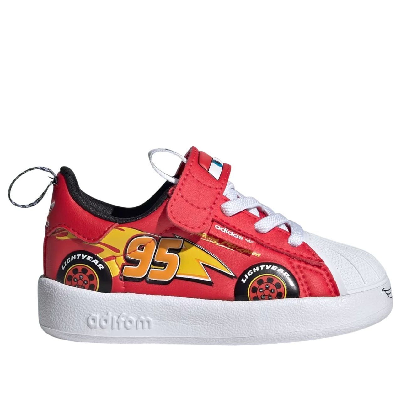 (TD) adidas Adidas Pixar Cars Adifom Superstar 360 'Pure Ruby Cloud White' JR3754