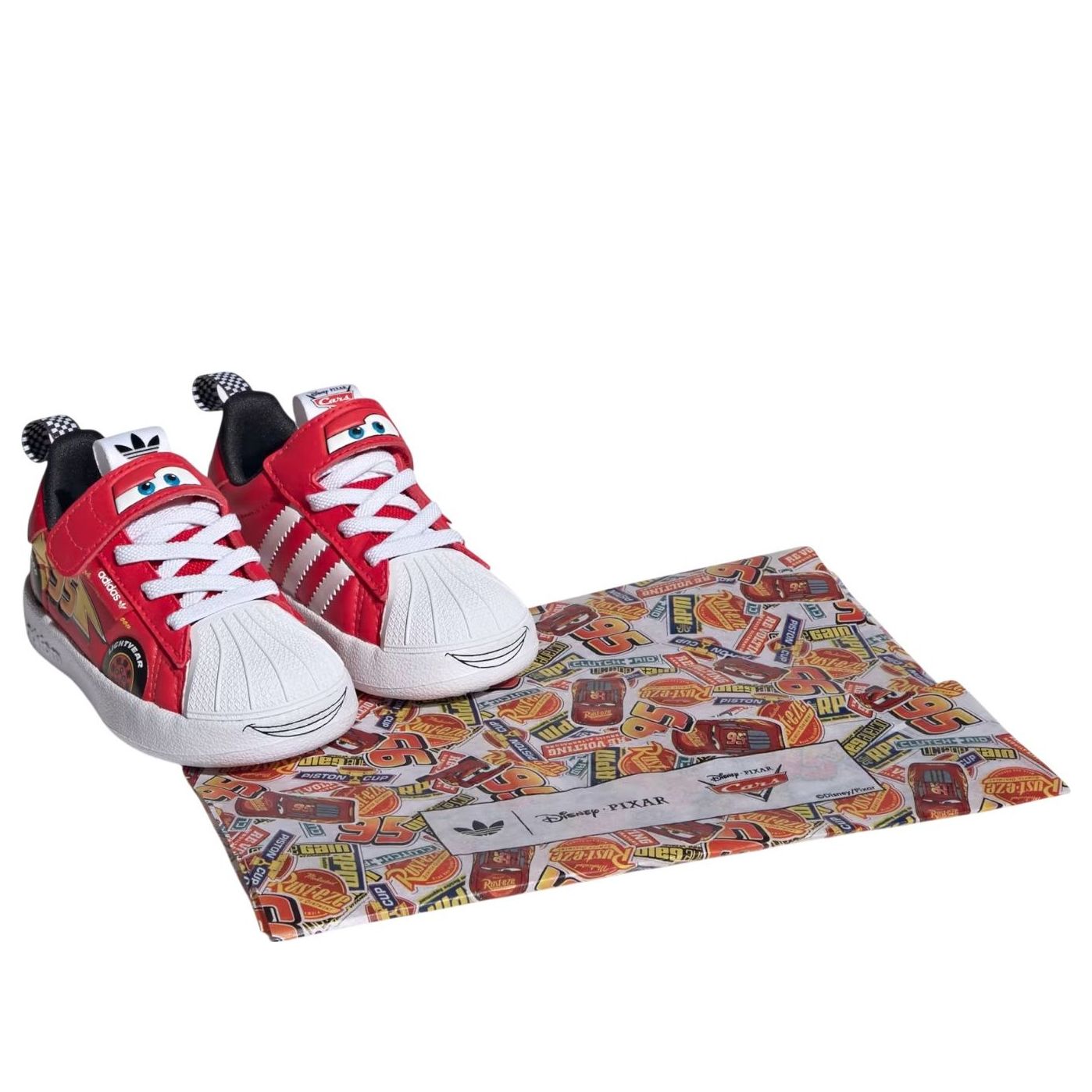 (TD) adidas Adidas Pixar Cars Adifom Superstar 360 'Pure Ruby Cloud White' JR3754